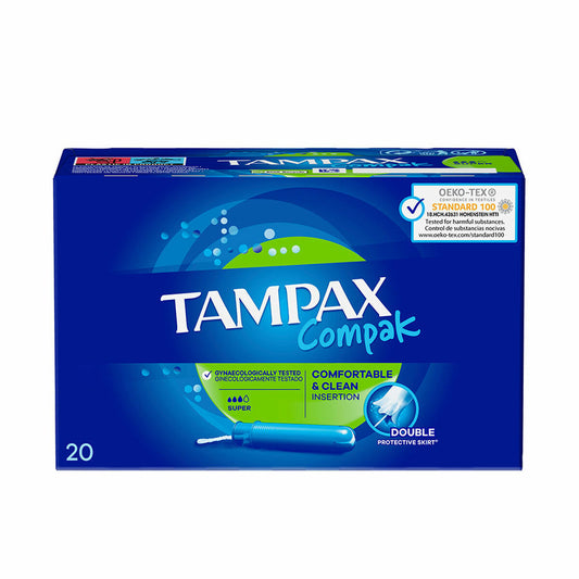 Super Tampons Tampax Compak 20 Units Tampax