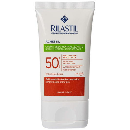 Facial Sun Cream Rilastil Sun System Acnestil Sebum-Regulating Spf 50 (40 ml) Rilastil