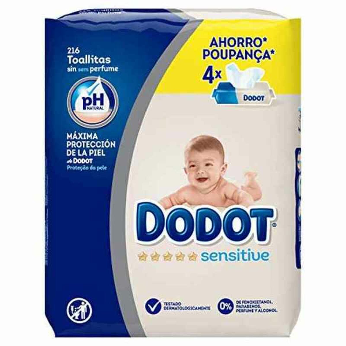 Wipes Sensitive PH Dodot 216 uds Dodot