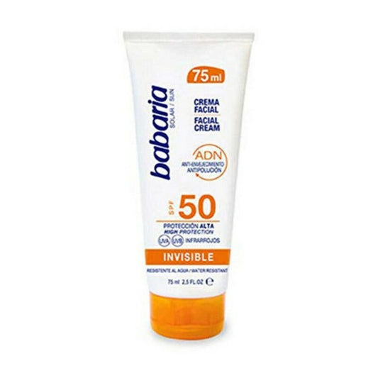 Facial Sun Cream SOLAR ADN INVISIBLE Babaria Solar Adn Invisible Spf 50 (75 ml) 75 ml Spf 50 Babaria