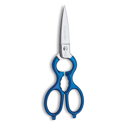 Kitchen Scissors 3 Claveles 8" Stainless steel Blue Multi-use