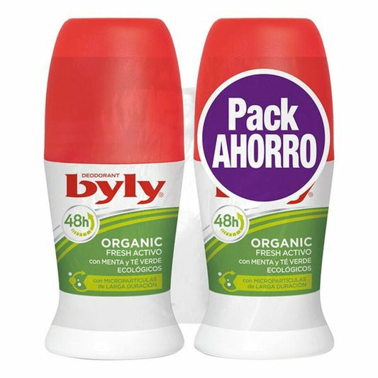 Roll-On Deodorant Organic Extra Fresh Activo Byly (2 uds) Byly