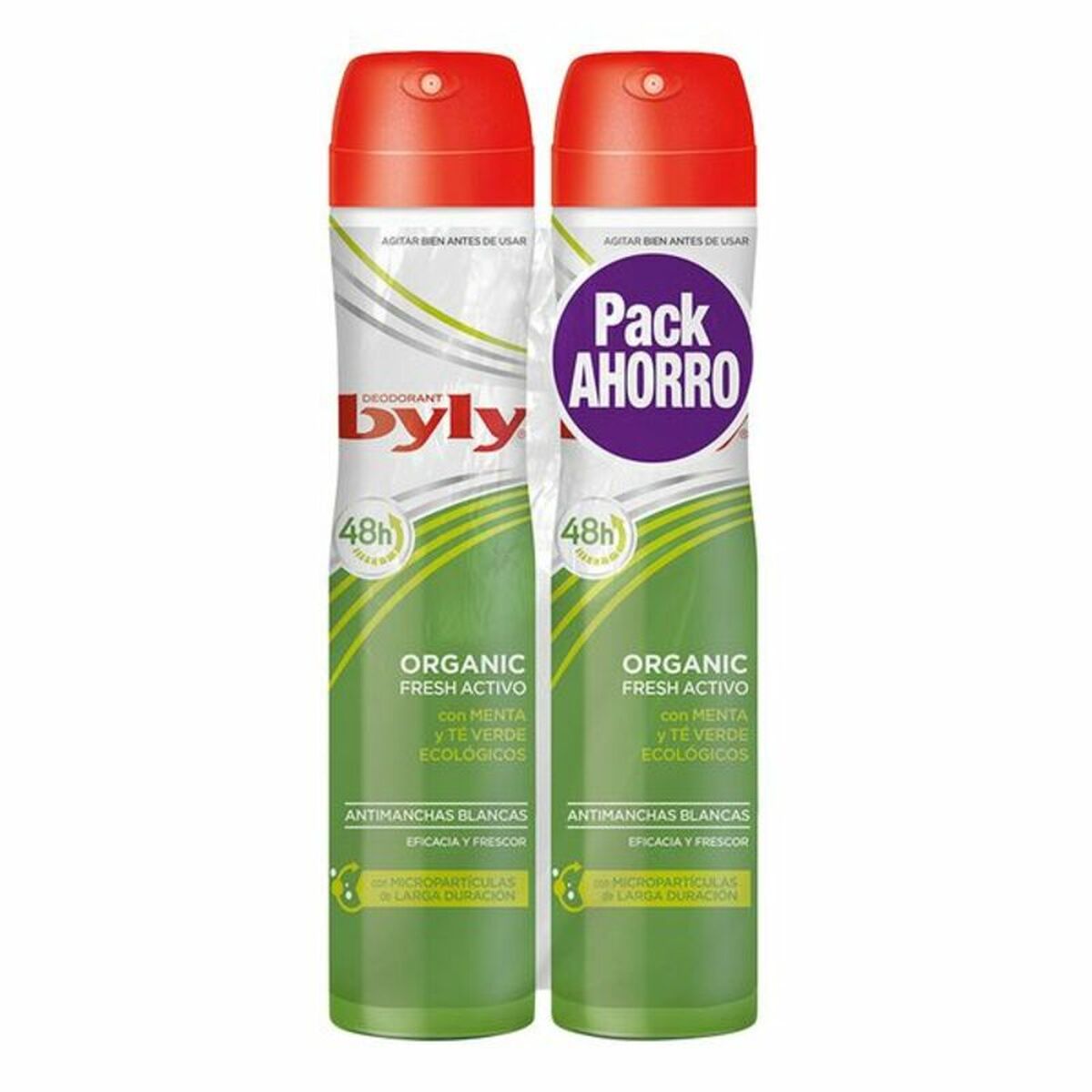 Spray Deodorant Organic Extra Fresh Byly (2 uds) Byly