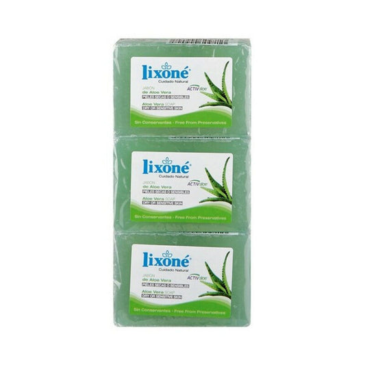 Natural Glycerine Soap Bar Aloe Vera Lixoné (3 uds) Lixoné