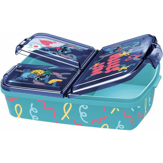 Compartment Lunchbox Stitch Palms polypropylene 19 x 14 x 7 cm 19,5 x 16,5 x 6,7 cm Stitch