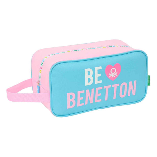 Travel Slipper Holder Benetton Unique Pink Turquoise 29 x 15 x 14 cm