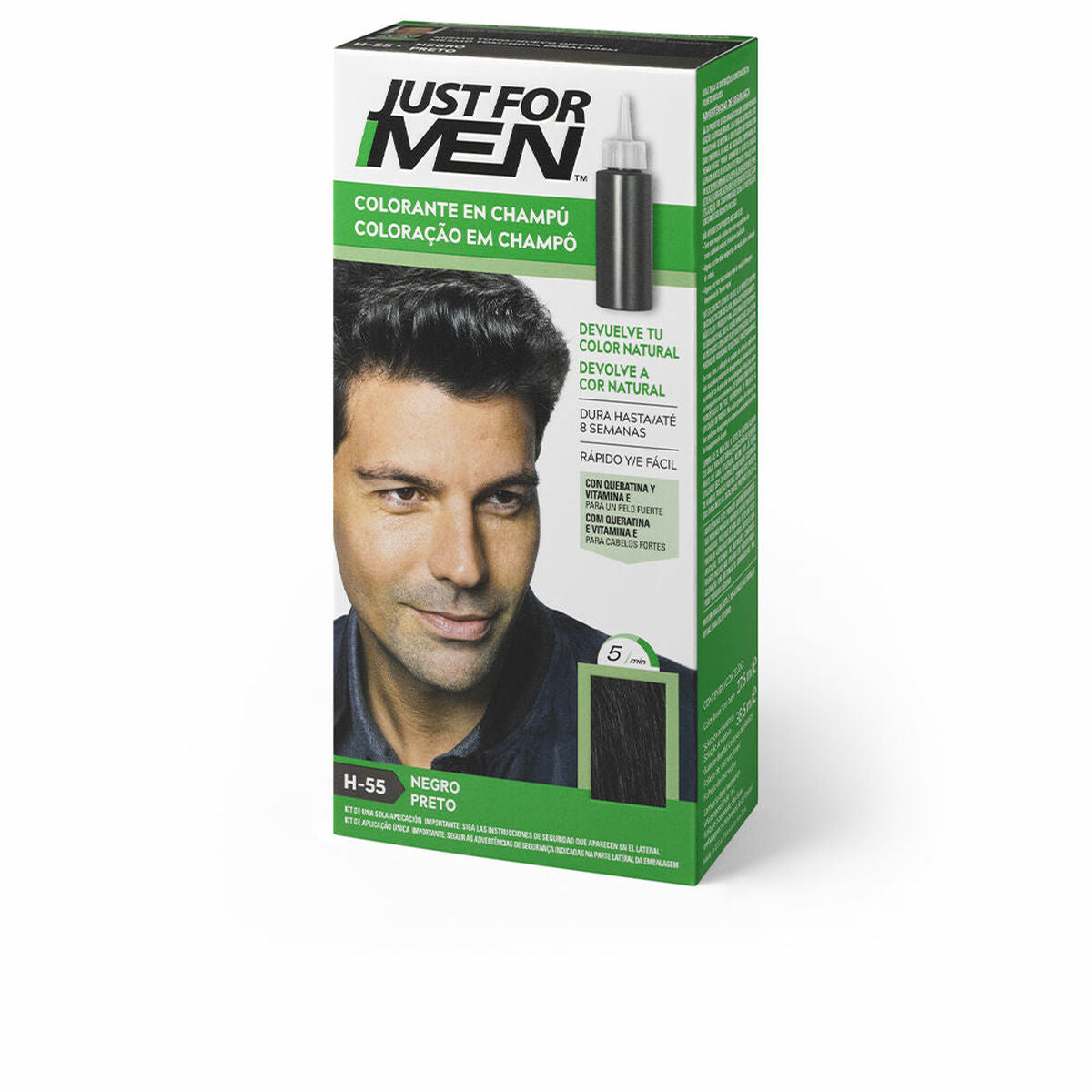 Shampoo Dye Just For Men Colorante Black 30 ml Just For Men