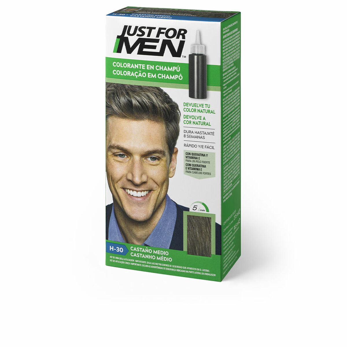 Shampoo Dye Just For Men Colorante Medium Chestnut 30 ml Just For Men