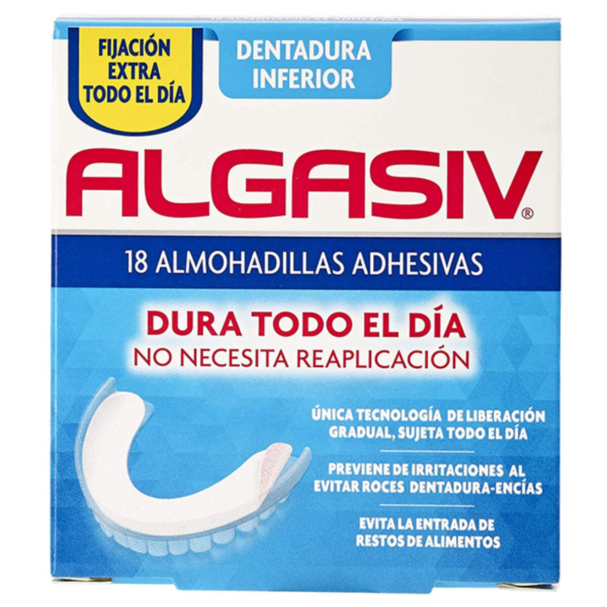 Adhesive Denture Pads INFERIOR Algasiv ALGASIV INFERIOR (18 uds) Algasiv