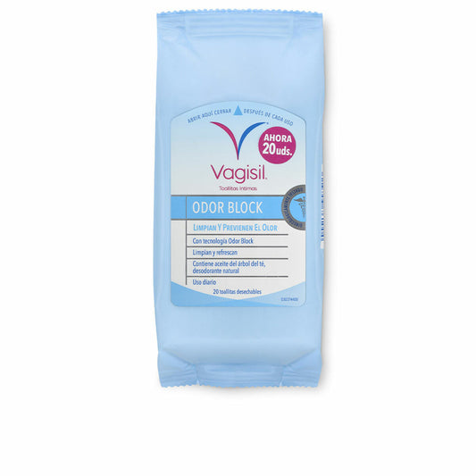 Intimate Wet Wipes Vagisil Odor Block 20 Units Vagisil