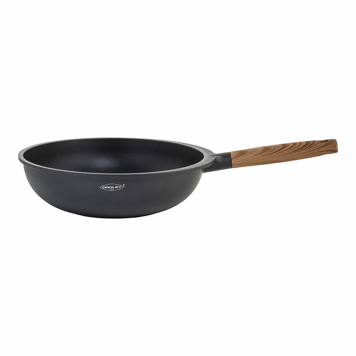 Wok Pan Oroley Nature Wood Cast aluminium 30 cm