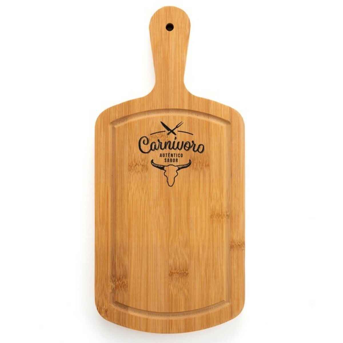 Cutting board Quid Carnivoro Brown Wood Steel 35 x 16 x 2 cm