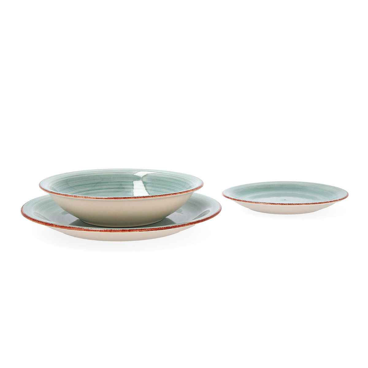 Tableware Quid Vita Aqua Blue Ceramic 18 Pieces