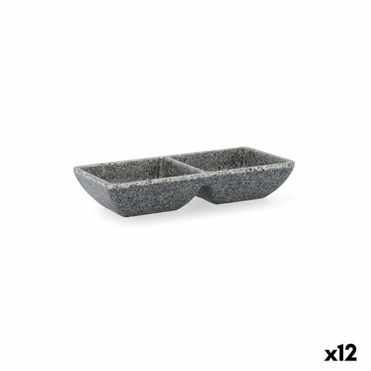 Snack tray Quid Lonja Grey Plastic 17 x 7 x 3 cm (12 Units)