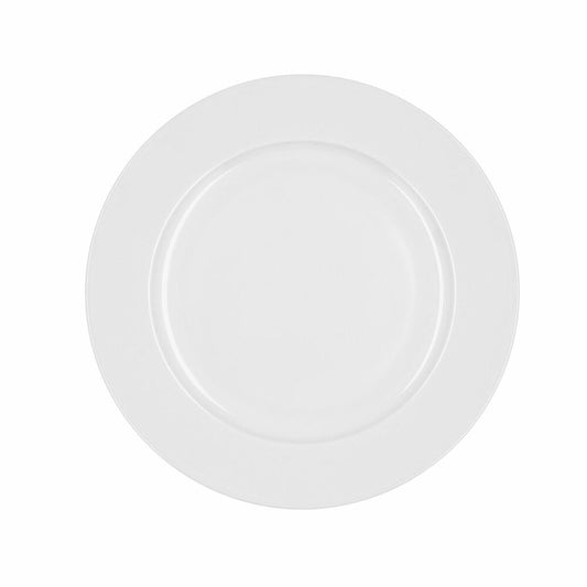 Flat plate Bidasoa Glacial Ceramic White (25 cm) (Pack 6x)