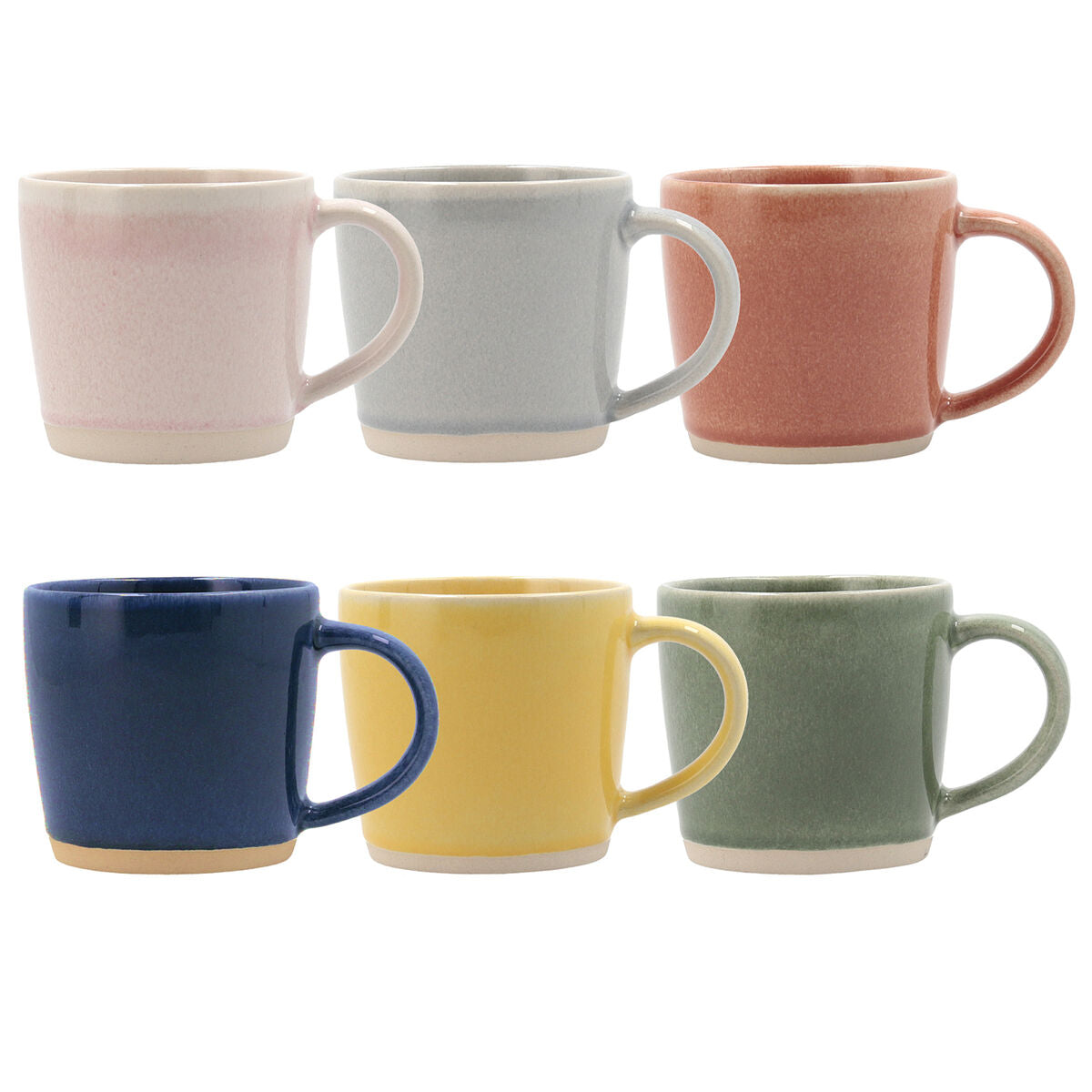 Mug Bidasoa Artesano Multicolour Ceramic 330 ml (6 Units) (Pack 6x)