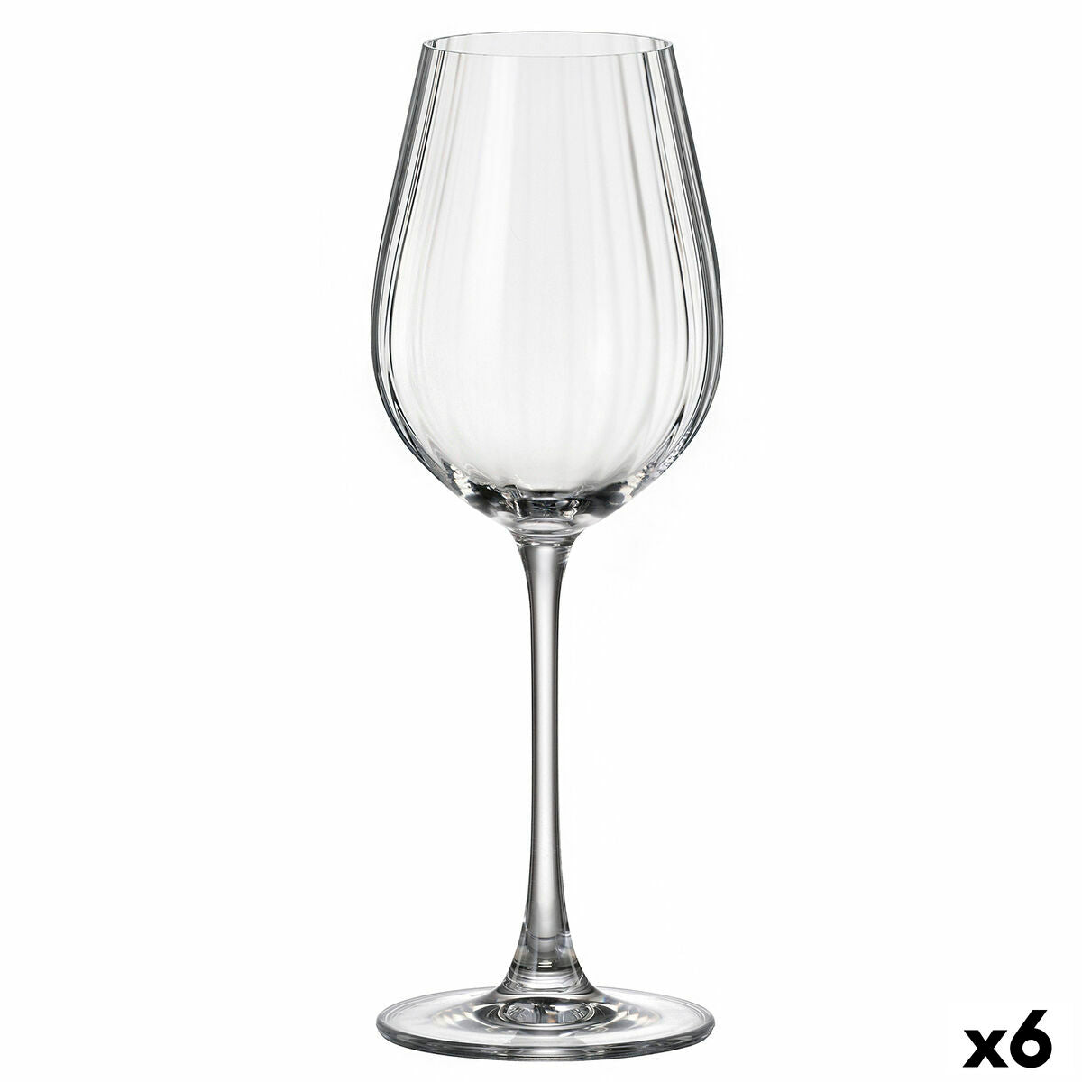 Wine glass Bohemia Crystal Optic Transparent 400 ml 6 Units Bohemia Crystal