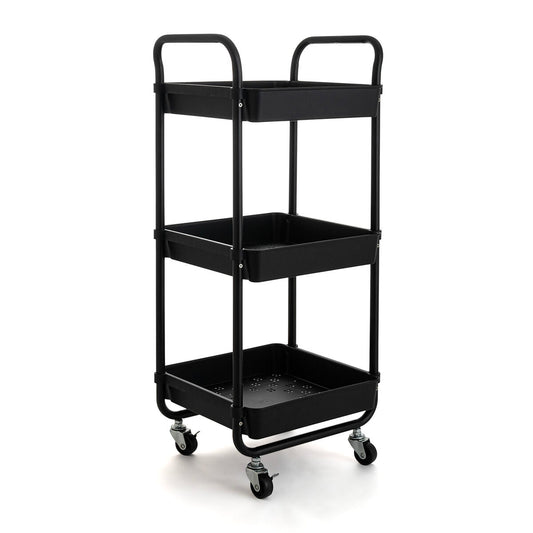 Vegetable trolley Quid Apolo Black Metal 34,5 x 29,5 x 77 cm