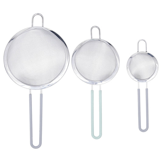 Set of Sieves Quid Ozon Metal 16 cm 12 cm 8 cm 3 Units