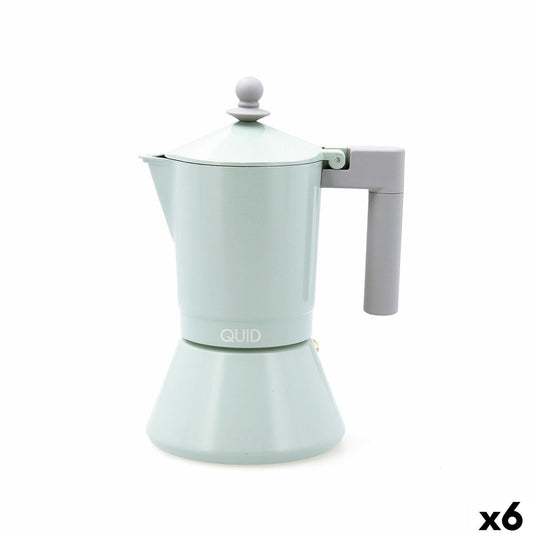 Italian Coffee Pot Quid Ozon Green Metal 6 Cups (6 Units)