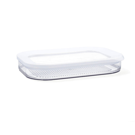 Rectangular Lunchbox with Lid Quid Rico Transparent Plastic 22 x 16 x 3,5 cm