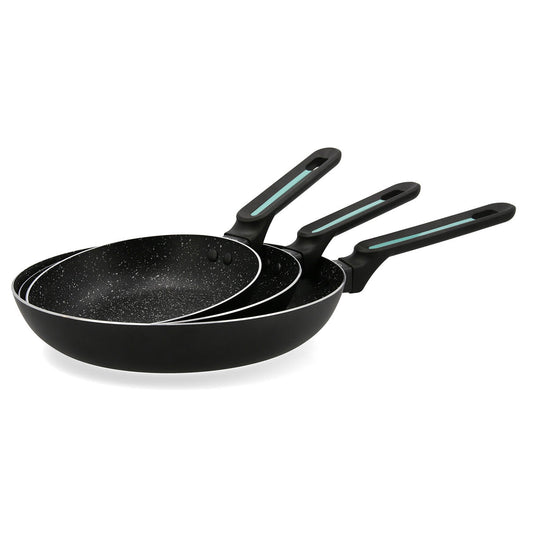 Set of pans Quid Oasis Black Metal 3 Pieces