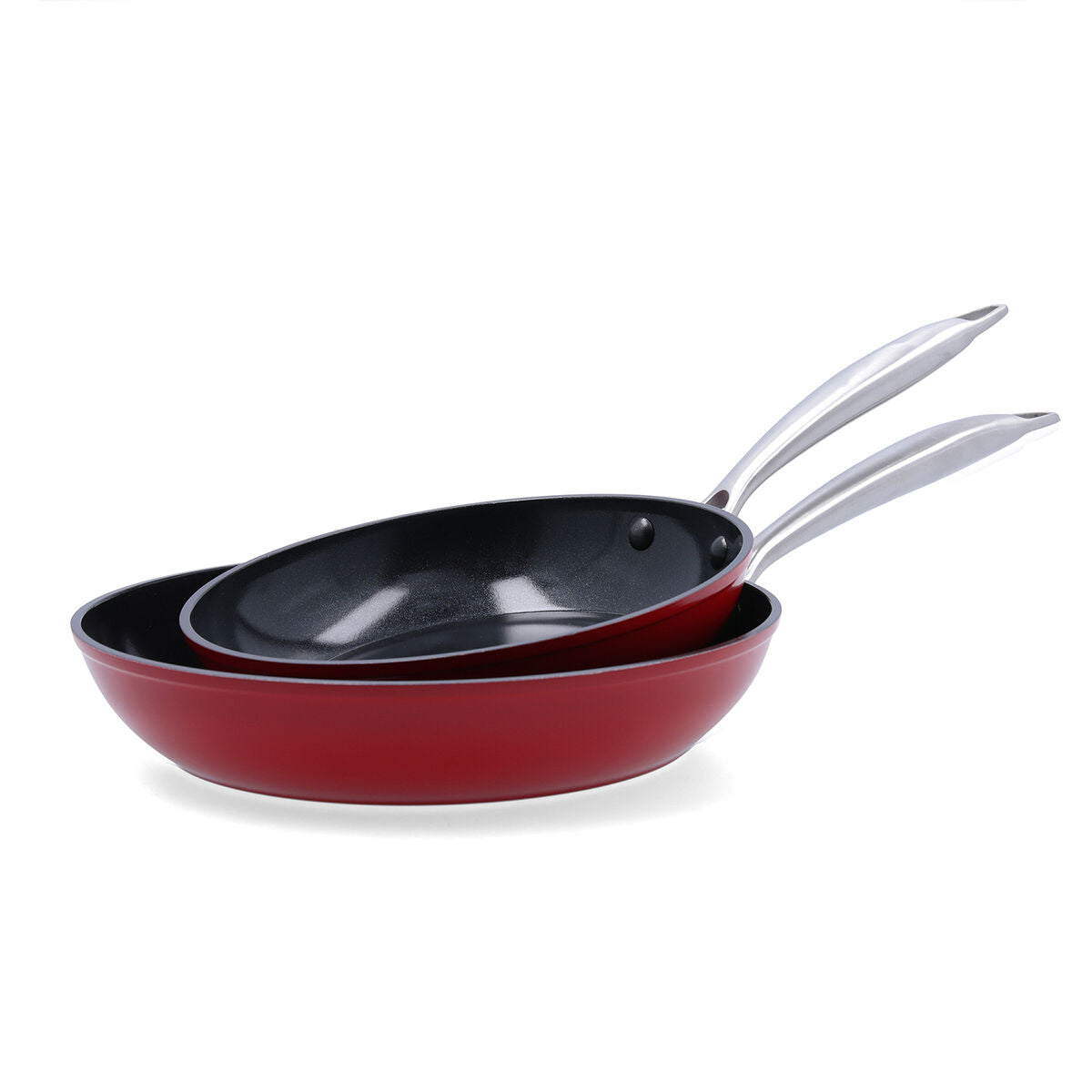 Set of pans Quid Mirro Red Metal 3 Pieces