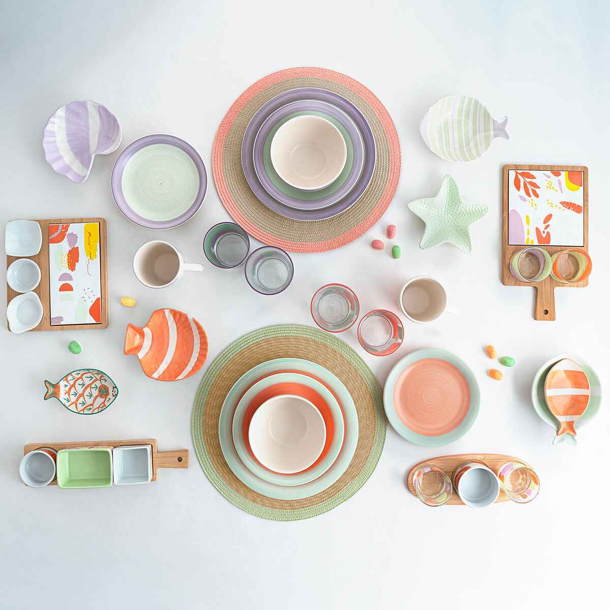 Tableware Quid Kaleido Ceramic 18 Pieces