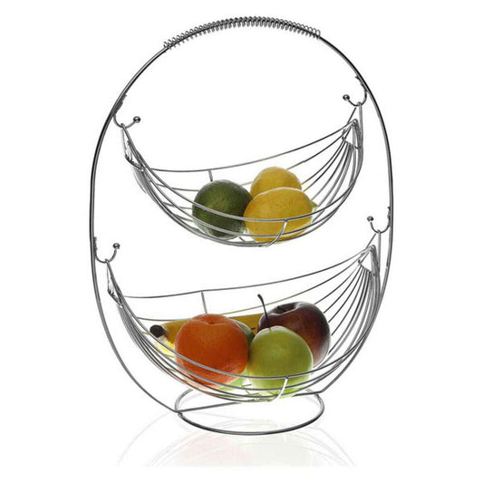 Fruit Bowl Versa Metal Steel (27 x 45,5 x 36 cm)