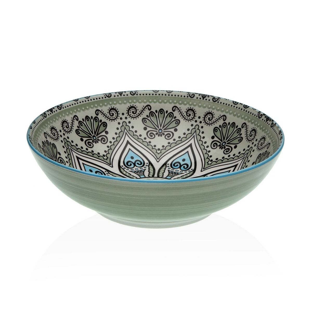 Salad Bowl Versa Green Ceramic Porcelain 22,5 x 9 x 22,5 cm