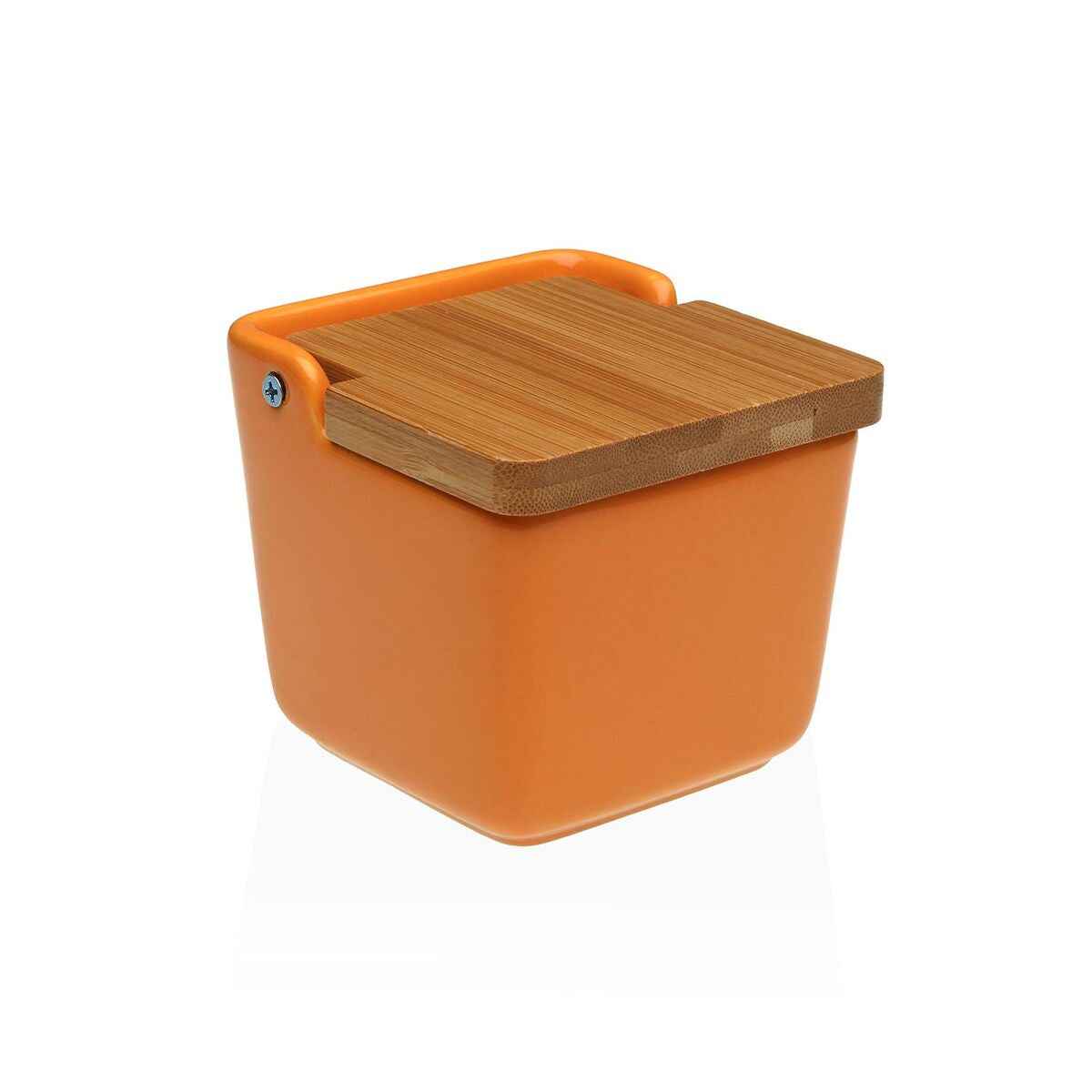 Salt Shaker with Lid Versa Orange Ceramic 8,8 x 8,5 x 8,8 cm