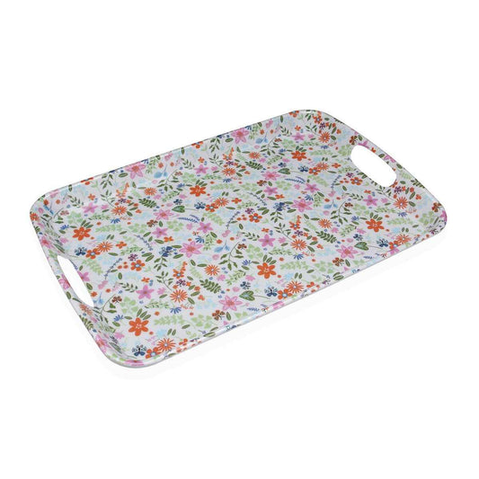 Snack tray Versa Melamin 31 x 3 x 46,2 cm Flowers