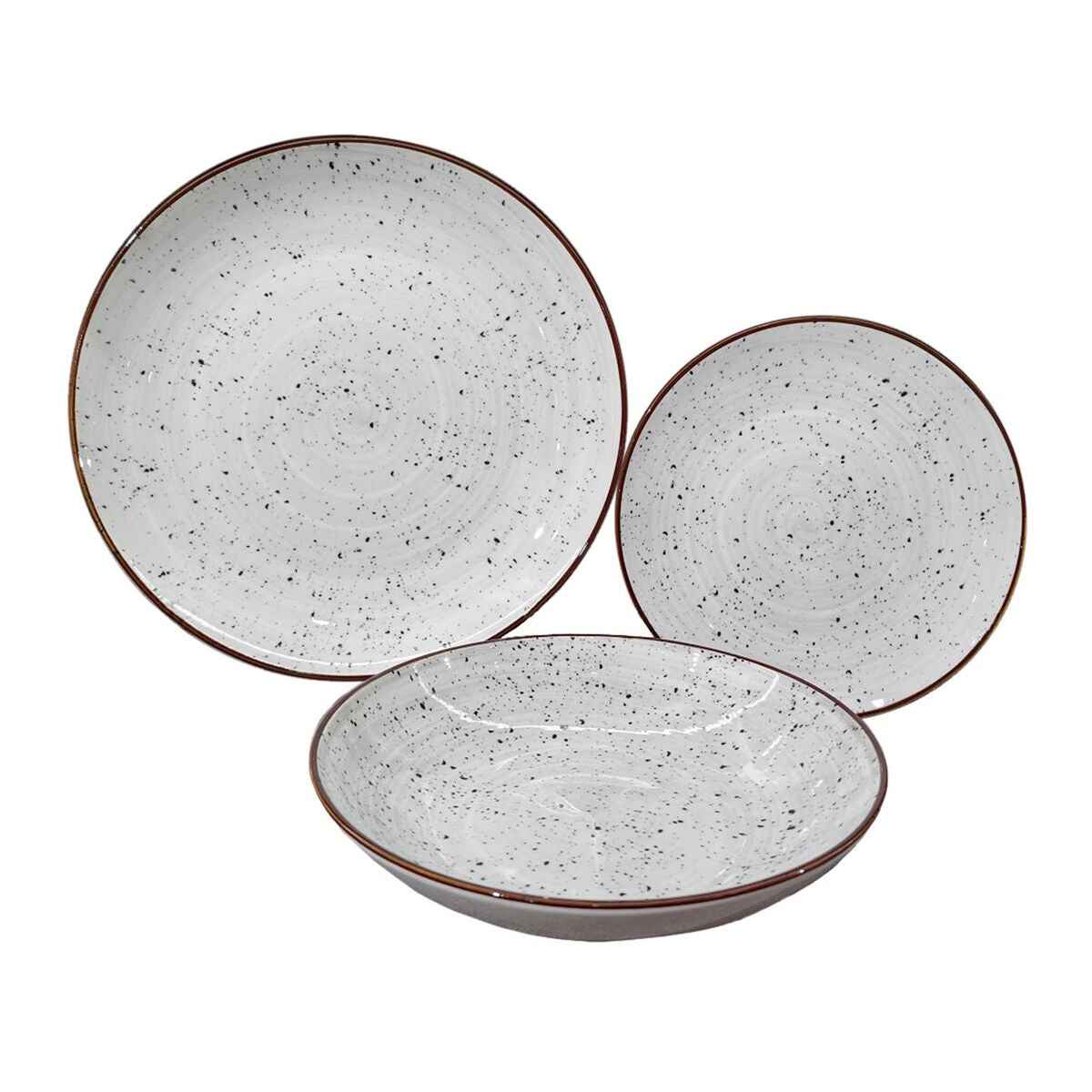 Tableware Versa Lua Grey Porcelain 18 Pieces