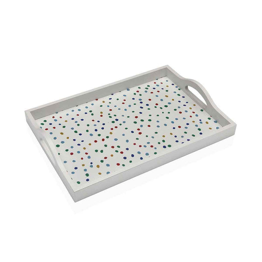 Tray Versa Dotty MDF Wood 24 x 4,5 x 34 cm