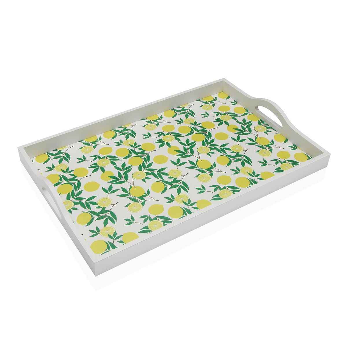 Tray Versa MDF Wood 30 x 5 x 45 cm Lemon