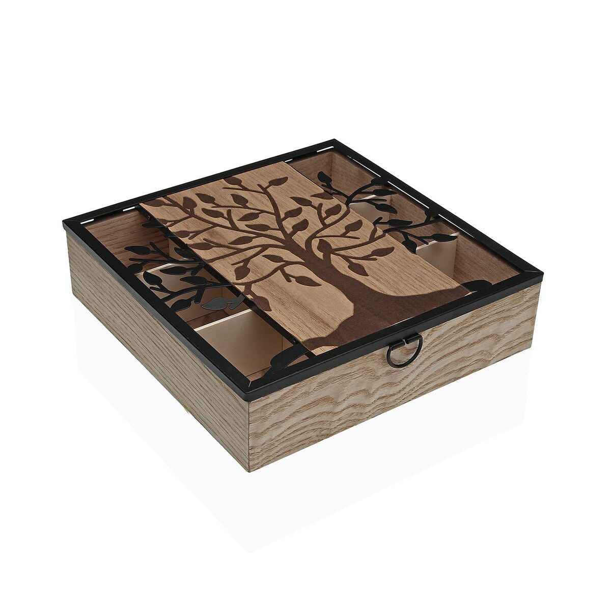 Box for Infusions Versa Wood 24,8 x 6,2 x 24 cm Tree of Life