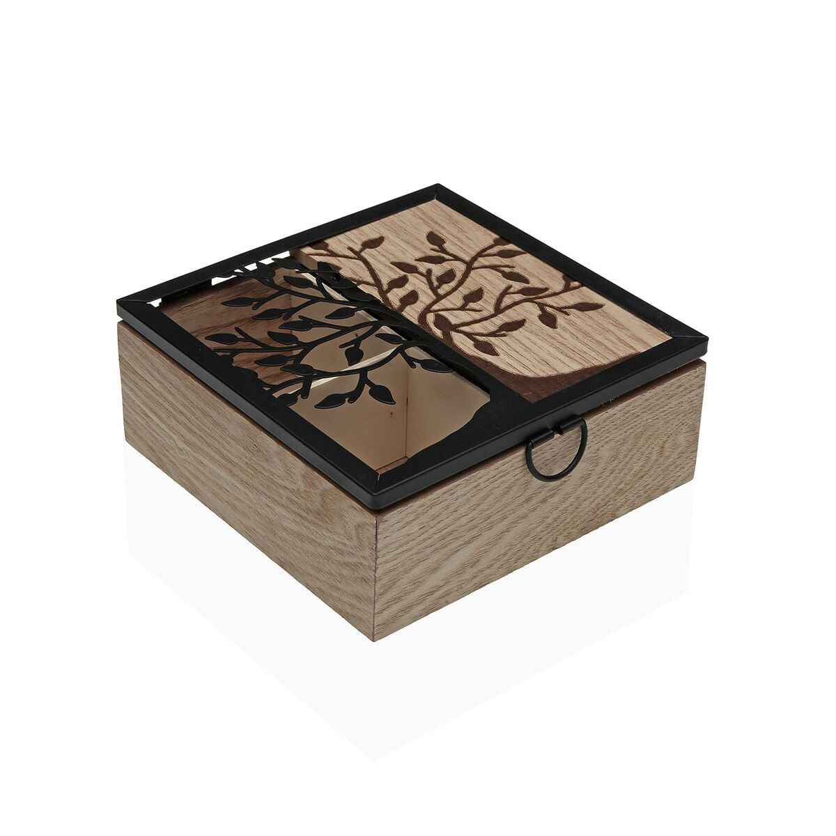 Box for Infusions Versa Wood 16,7 x 6,5 x 16,2 cm Tree of Life