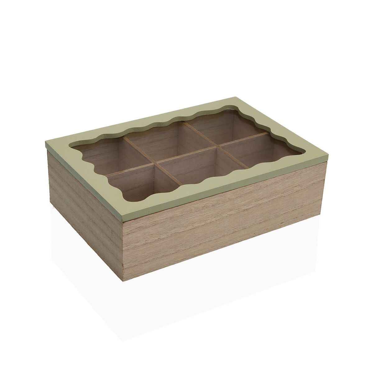 Box for Infusions Versa White Wood 20 x 5 x 16,5 cm