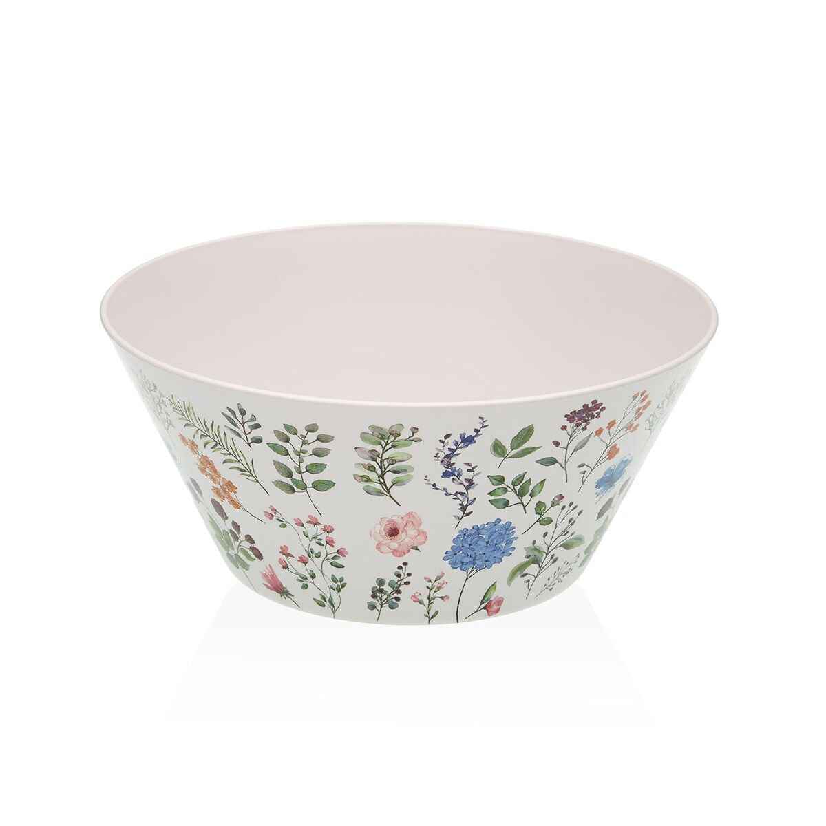 Salad Bowl Versa Polyethylene RPET Ø 10,9 cm Flowers