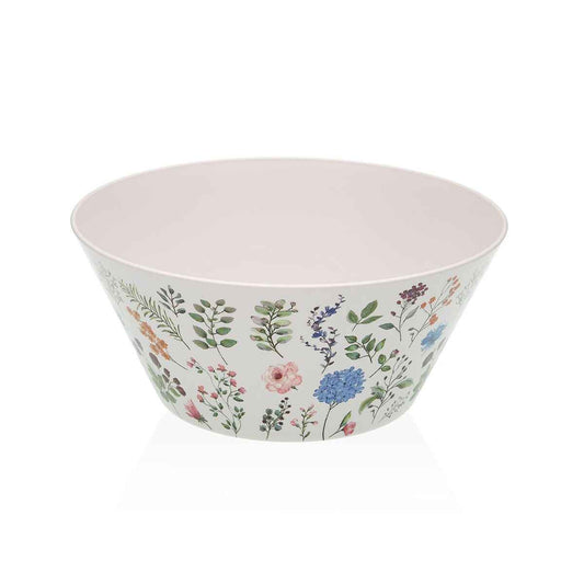 Salad Bowl Versa Polyethylene RPET Ø 10,9 cm Flowers