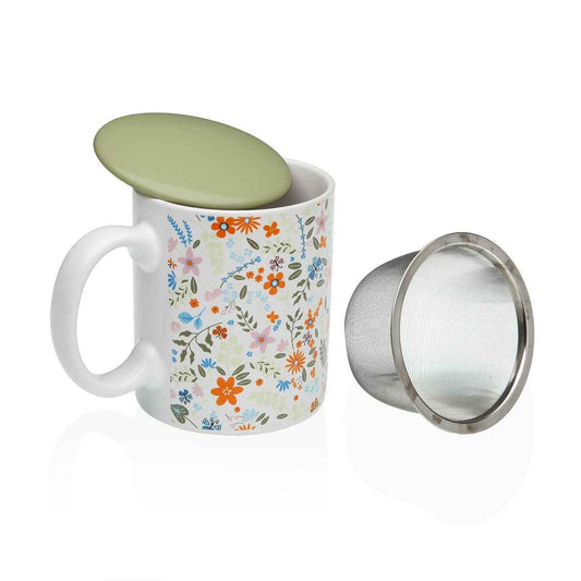 Cup with Tea Filter Versa Flowers