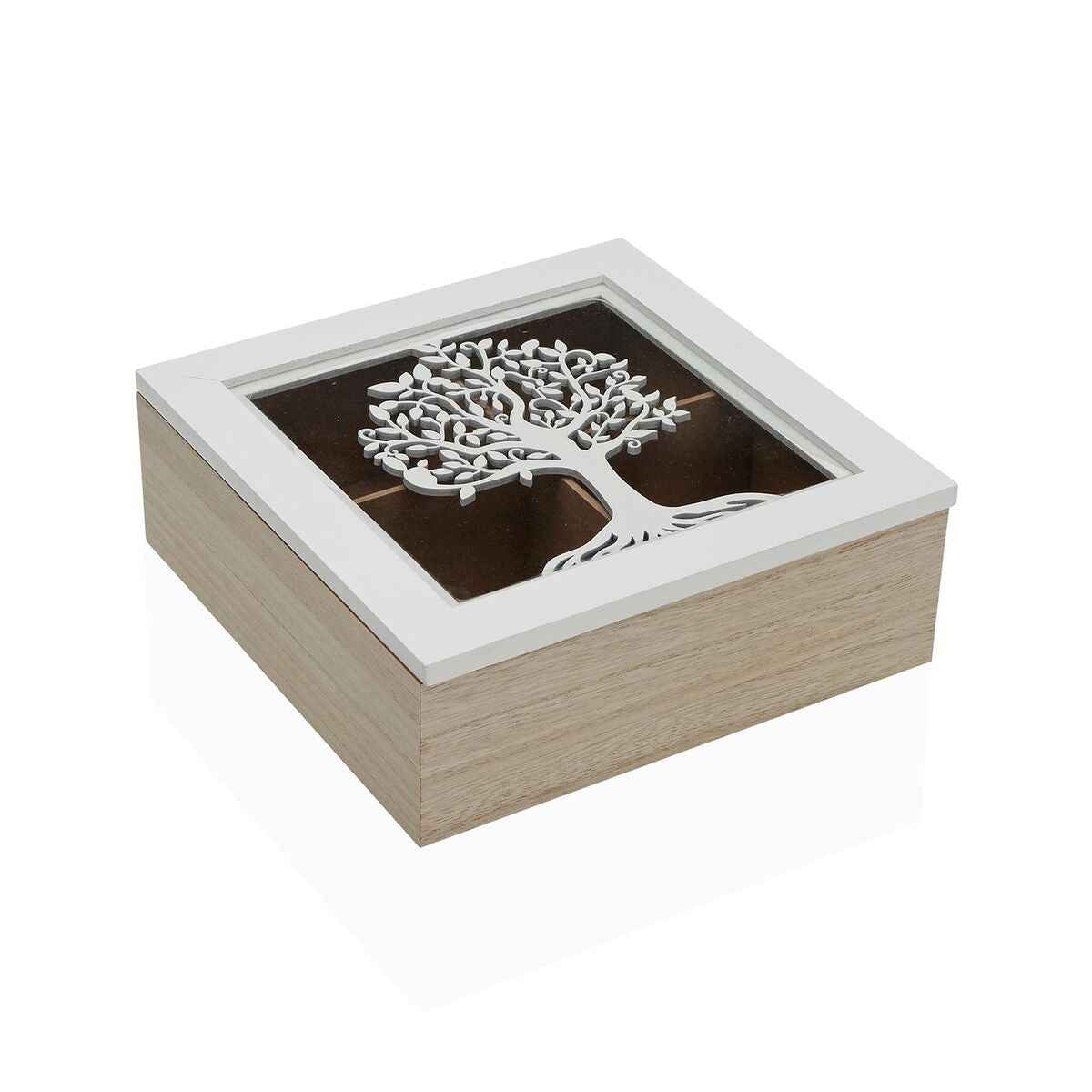 Box for Infusions Versa MDF Wood 20 x 7 x 20 cm Tree of Life