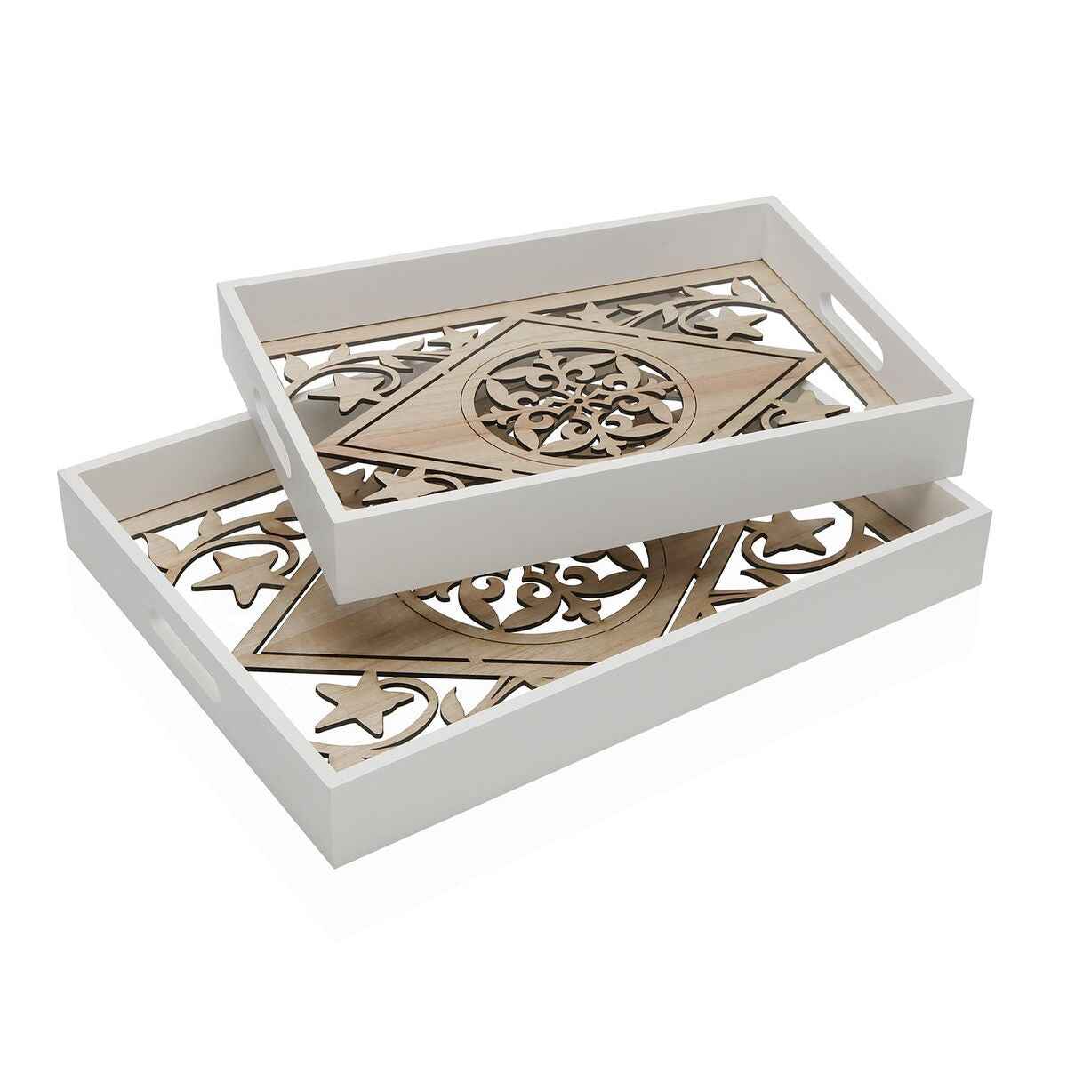 Set of trays Versa MDF Wood 29,5 x 39,5 x 5 cm