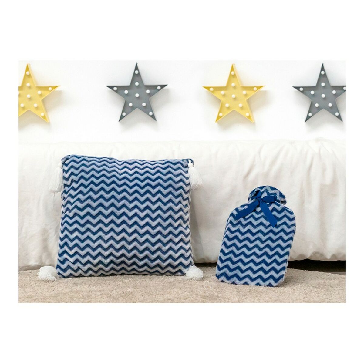 Hot Water Bottle Cushion Hot Water Bottle Blue (2 Units) (2 pcs) BigBuy Home