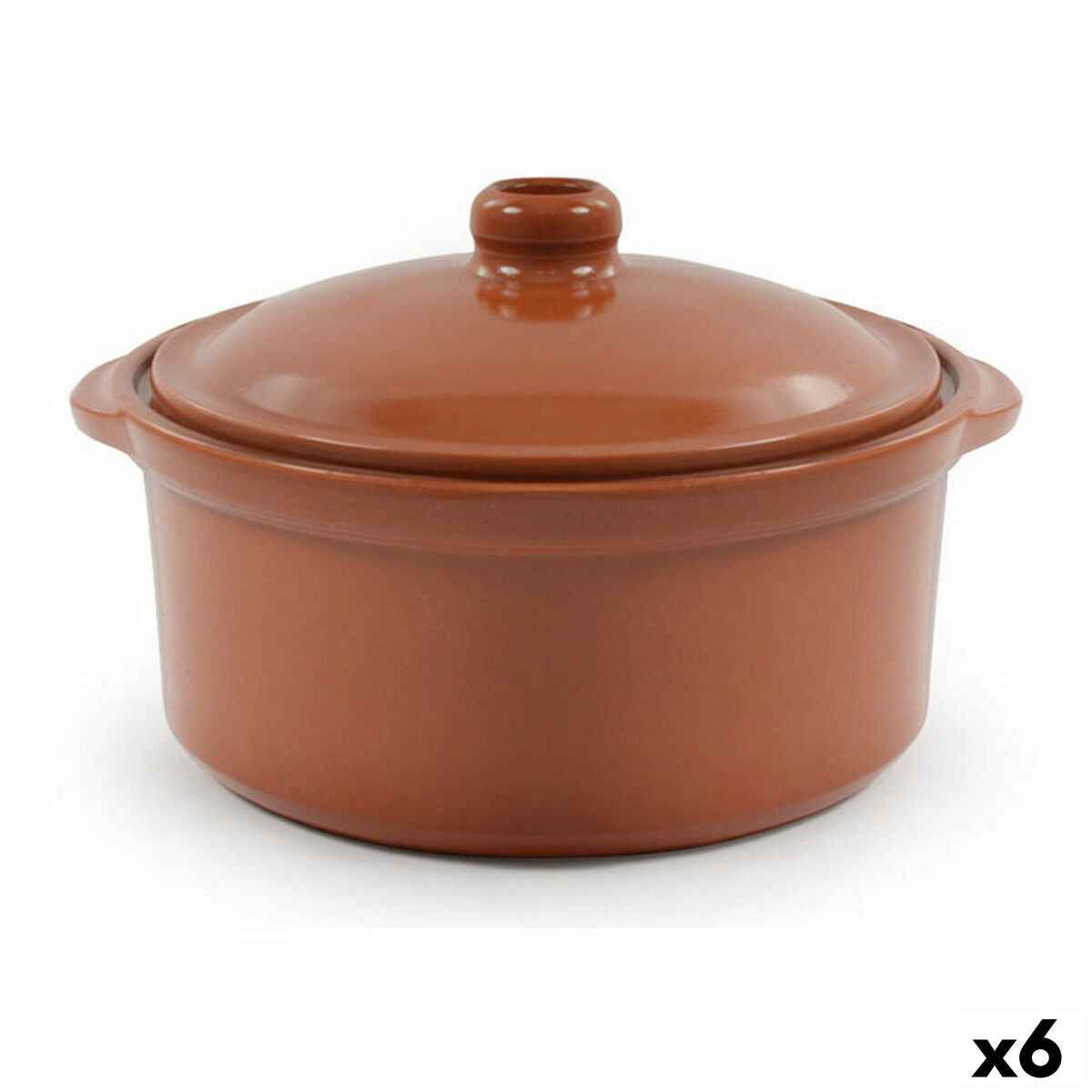 Saucepan Azofra Brown Baked clay (6 Units)