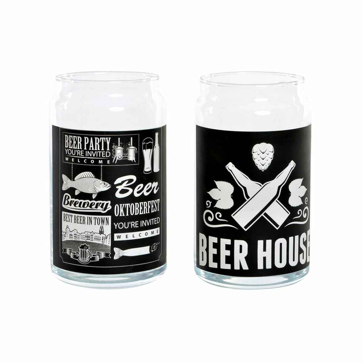 Beer Glass DKD Home Decor Plastic 2 Pieces