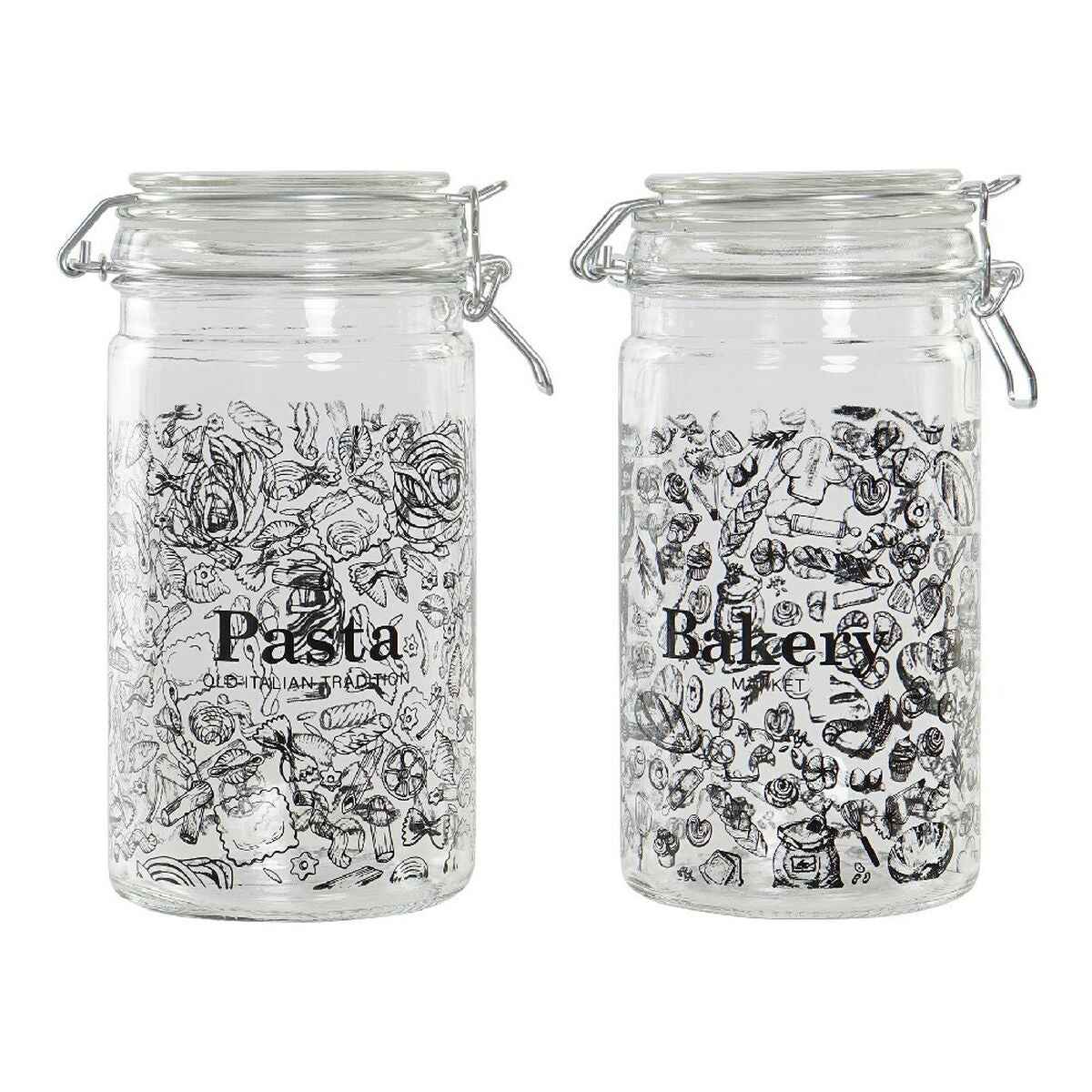 Tin DKD Home Decor Crystal Traditional 10 x 12.5 x 20 cm 1 L (2 pcs)