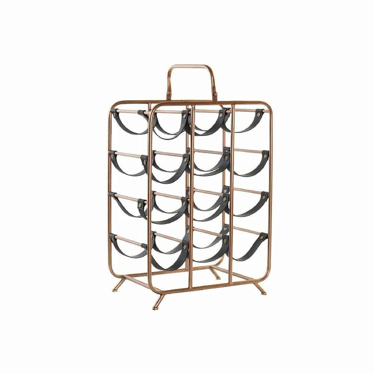 Bottle rack DKD Home Decor 37 x 23,5 x 54 cm Metal Copper Polyurethane