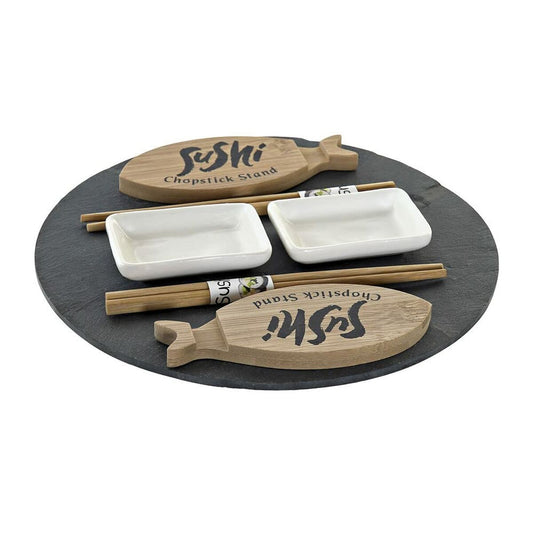 Sushi Set DKD Home Decor S3025953 White Navy Blue Plastic