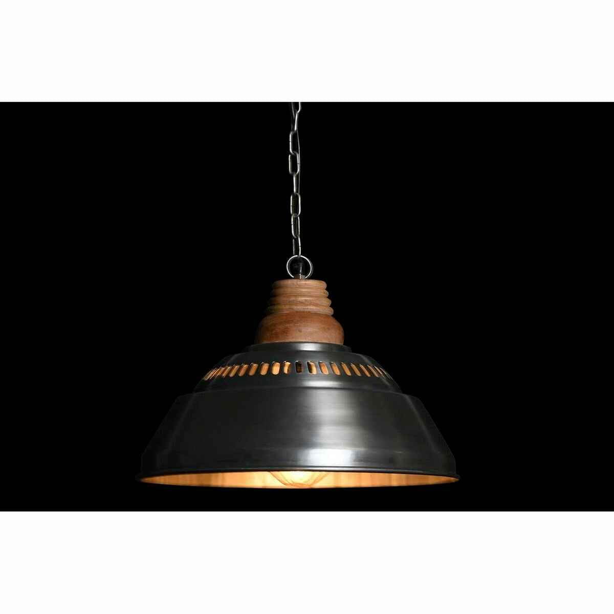 Ceiling Light DKD Home Decor Silver Brown Iron Mango wood 50 W (43 x 43 x 31 cm)